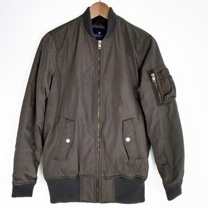 American Eagle | Green Oversized Bomber Jacket XS